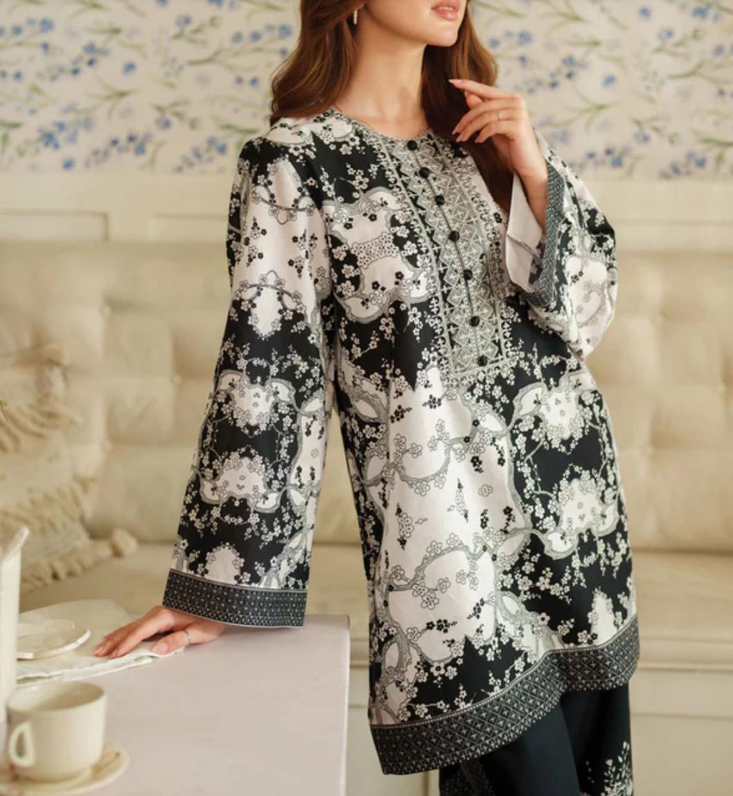 ONYX MONOCHROME Stitched 2-Piece Printed Trouser & Shirt