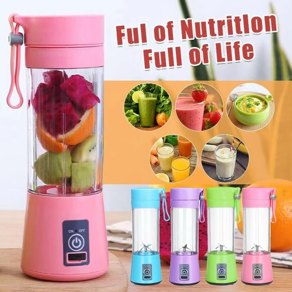 Portable Mini 6 blade Juicer blender | Outdoor Juicing Cup (380ml) - Rechargeable
