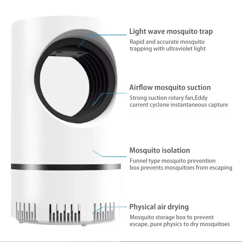 Mosquito Killer Lamp Electric Shocker Round – Powerful 360° UV Light