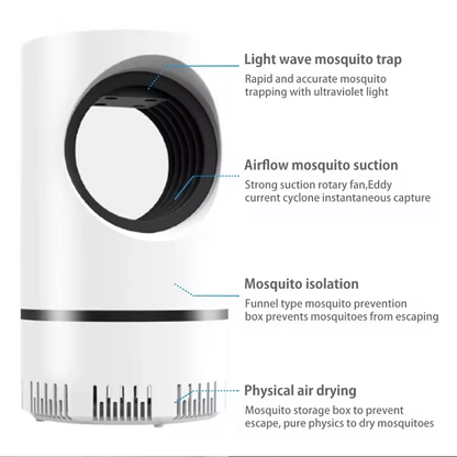 Mosquito Killer Lamp Electric Shocker Round – Powerful 360° UV Light
